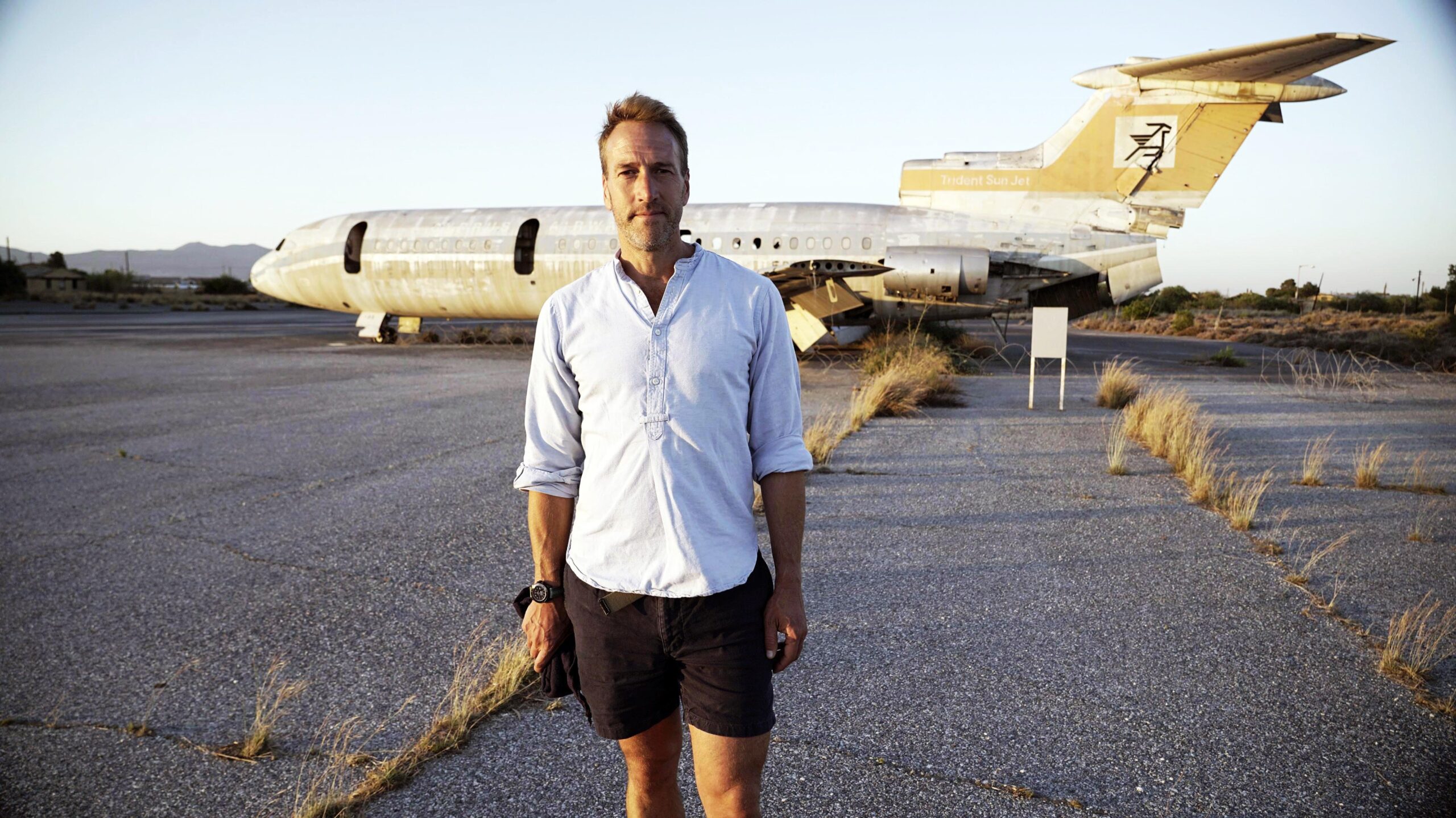 A promotional photo from Channel 5 series Lost Worlds with Ben Fogle
