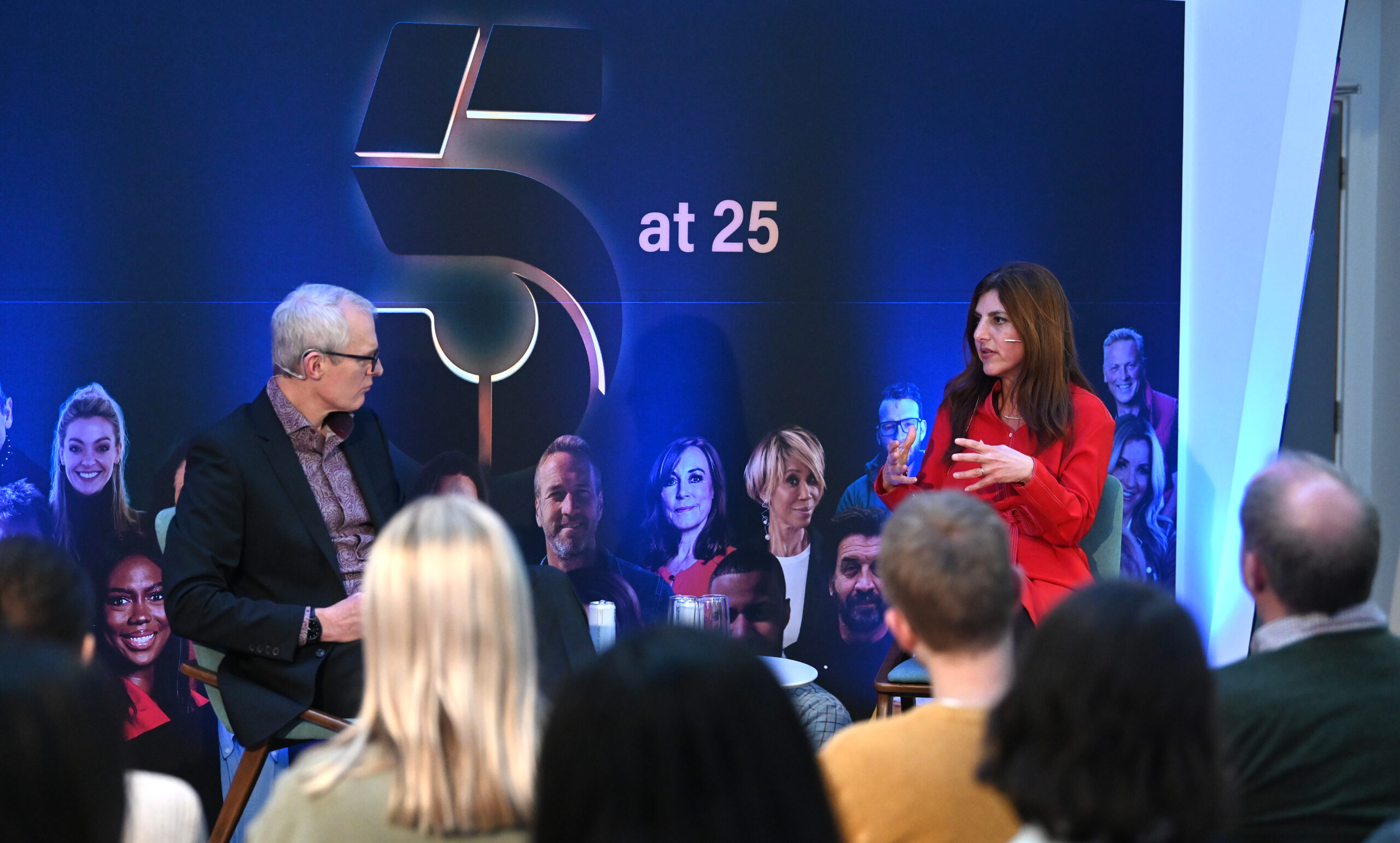 UK presenter Jeremy Vine talking to Maria Kyriacou