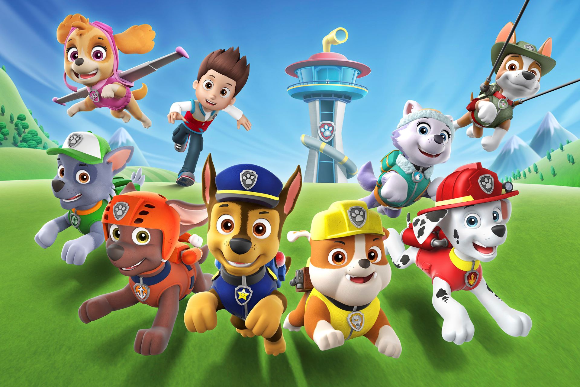 A promotional shot of the Nickelodeon animated children's series, Paw Patrol